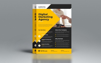 Modello di volantino moderno per business digitale