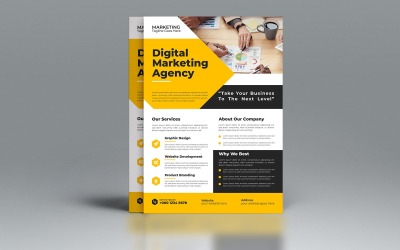 Design moderno di volantini aziendali digitali