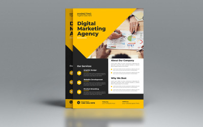 Digitális Modern üzleti szórólap Vector Design