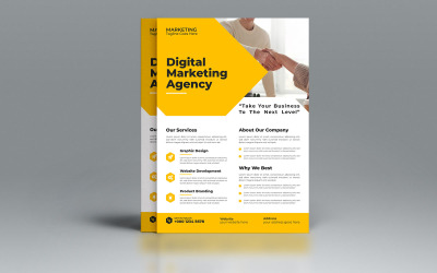 Diseño de vectores de folletos de negocios digitales