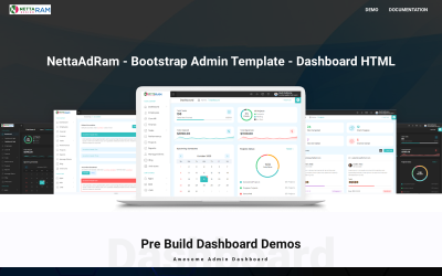 NettaAdRam - Bootstrap Admin Template - Dashboard HTML