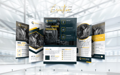 Professionella och kreativa Corporate Business Flyer Mall.
