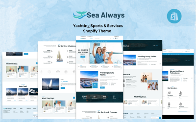 Sea Always – služby jachtingu a vodních sportů Téma Shopify