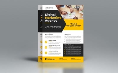 Design moderno del volantino per agenzia d&amp;#39;affari