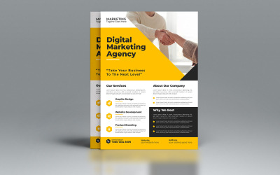 Moderne Business-Agentur-Flyer-Vorlage