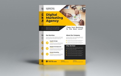 Neues Business-Agentur-Flyer-Vektor-Vorlagendesign