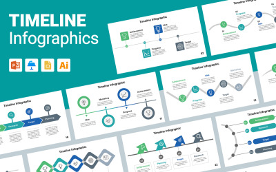 Disposition du modèle de conception infographique de la chronologie