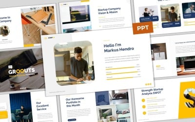 Grouts - Modèle PowerPoint de démarrage d&amp;#39;entreprise