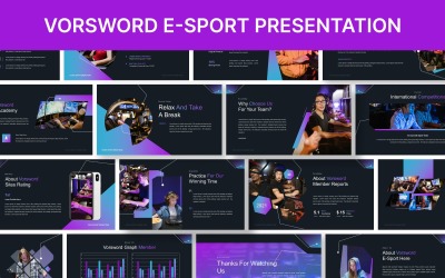 Modelo de apresentação do Vorsword Esport Keynote