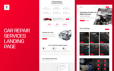 Page de destination des services de réparation automobile