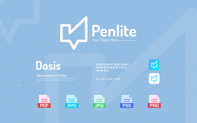 Penlite - anpassningsbar logotyp för digitala och analoga skrivmedia