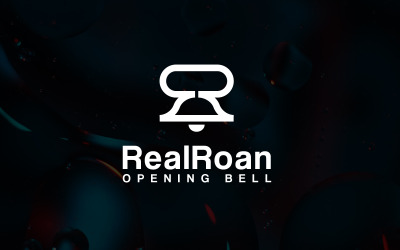 RR bokstav bell logotyp designmall