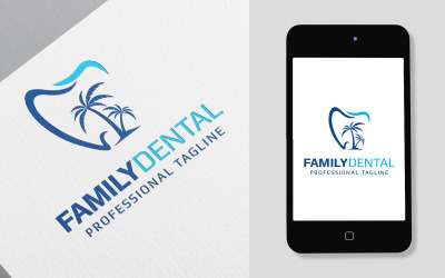 Tandheelkundige, tandheelkundige kliniek, tropische tandheelkunde-logo