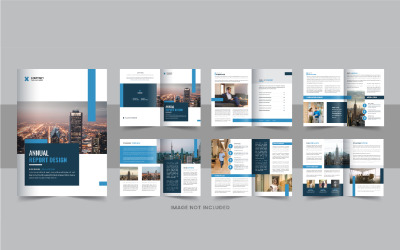 Conception de brochure de rapport annuel ou mise en page de modèle de rapport annuel