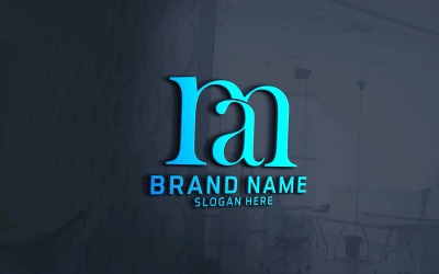 Creatief tweeletterig MA-logo-ontwerp