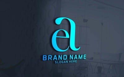 Creative Two Letter EA Logo Design