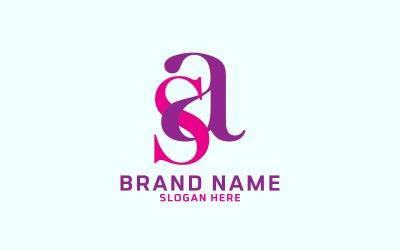 Creative Two Letter SA logotypdesign
