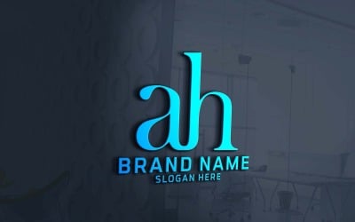 Design creativo con logo AH a due lettere