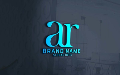 Design criativo de logotipo AR de duas letras
