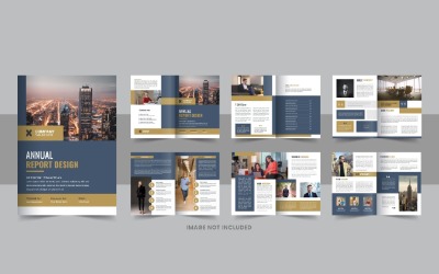 Design de folheto de relatório anual ou modelo de relatório anual