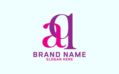 Diseño creativo de logotipo AQ de dos letras