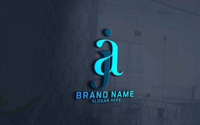 Diseño creativo de logotipo JA de dos letras