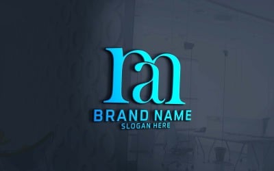 Diseño creativo de logotipo MA de dos letras