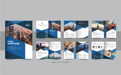 Diseño de folleto de informe anual o diseño de plantilla de informe anual