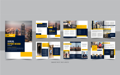 Diseño de folleto de informe anual o plantilla de diseño de informe anual