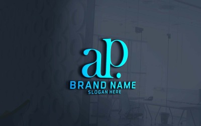 Diseño de logotipo AP creativo de dos letras