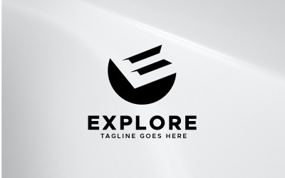 E-bokstav modern logotypdesign