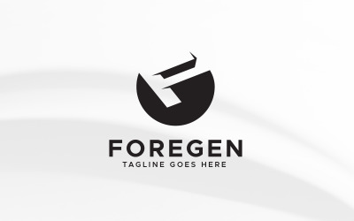 F bokstav modern logotyp designmall