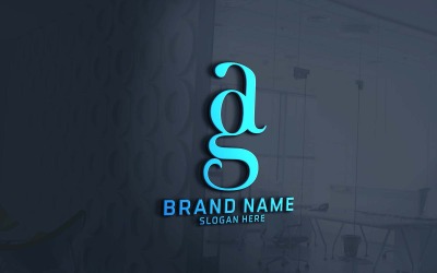 Kreativ två bokstäver GA-logotypdesign