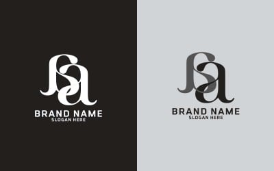 Kreativa två bokstäver AA logotyp Design varumärke