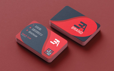 Modello rosso del biglietto da visita corporativo
