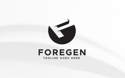 Modelo de design de logotipo moderno com letra F