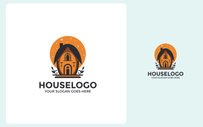 Plantilla de diseño de logotipo de casa creativa moderna