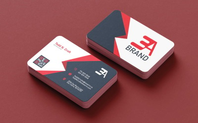 Професійний червоний шаблон візитної картки - бізнес