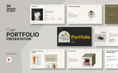 Шаблон дизайну портфоліо PowerPoint