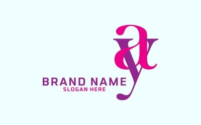 Creative Two Letter YA Logo Design