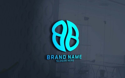 Diseño de logotipo BB de dos letras de empresa creativa