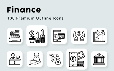 Finans 100 Premium disposition ikoner