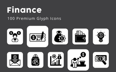 Finanzen 100 Premium-Glyphensymbole