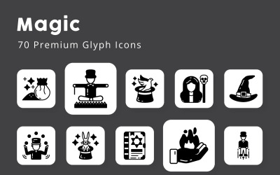 Magic 70 icone glifi premium