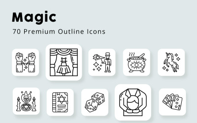 Magic 70 prémium körvonali ikonok