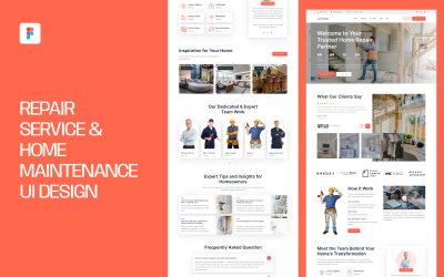 Reparatieservice en huisonderhoud UI-ontwerp