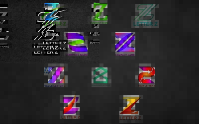 所有公司和品牌的字母 Z 标志模板