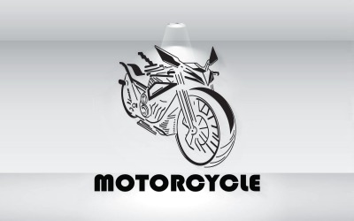 Arquivo vetorial de logotipo de contorno de motocicleta