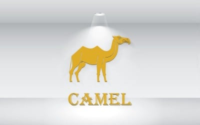 Arquivo vetorial de logotipo de design de camelo