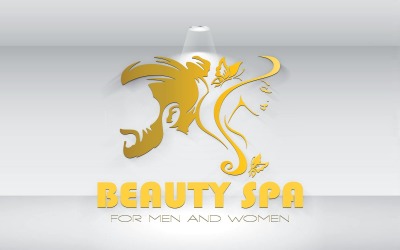 Beauty Spa dla mężczyzn i kobiet Logo plik wektorowy